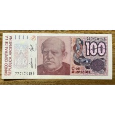 ARGENTINA COL. 708 BILLETE DE 100 AUSTRALES